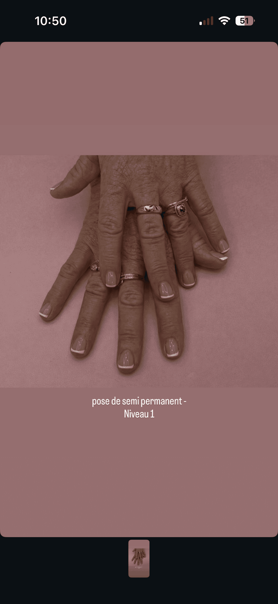 Semi-permanent French manucure ongles naturels Marseillan-Plage